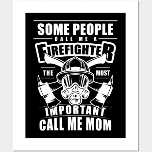 Firefighter Mom T-shirt Posters and Art